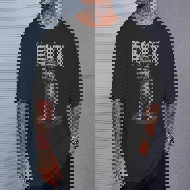 シュナウザー ロックミュージック レトロ ヴィンテージ 犬好き Tシャツ 彼への贈り物