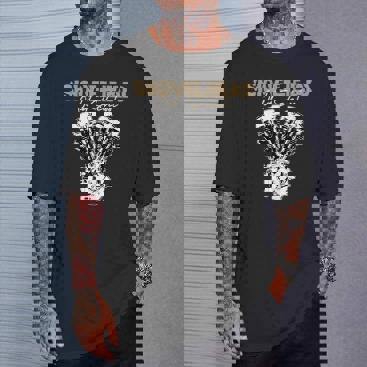 ショベルヘッド チョッパー ボバー オートバイ バイカー オールドスクール Hd Tシャツ 彼への贈り物