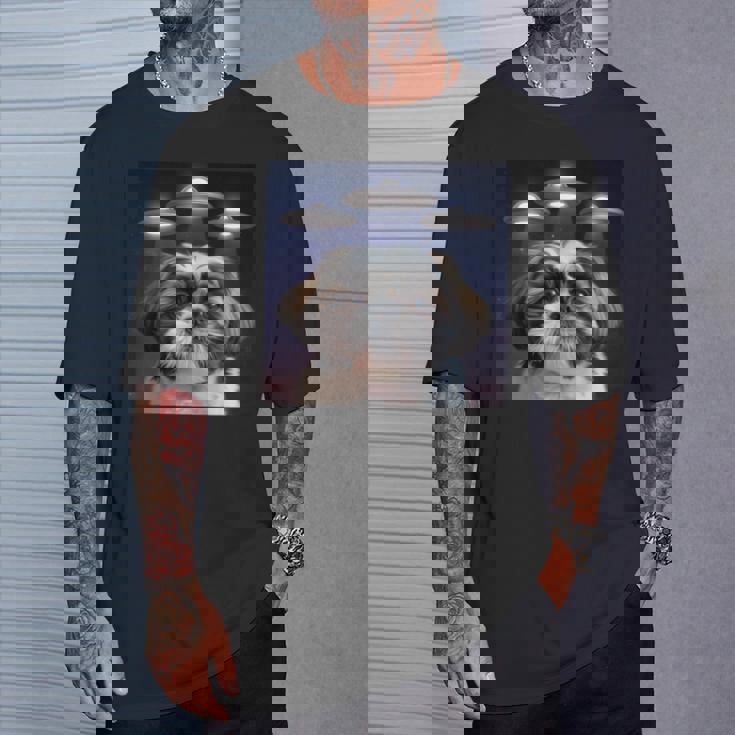 シーズー 犬 シウツー 犬 エイリアン Ufohitzhu おもしろい シーズー 長袖tシャツ Tシャツ 彼への贈り物