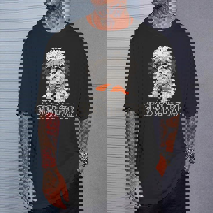 シーズー寿司 すしーず 犬 おもしろい しーず 寿司好き犬 Tシャツ 彼への贈り物