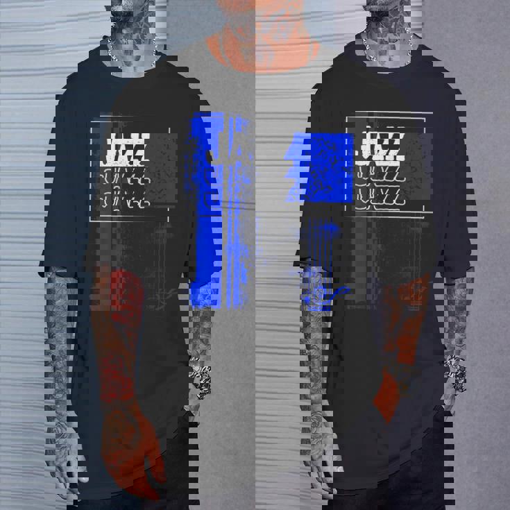 ジャズミュージシャンブルーシート ミュージックブルーノート Tシャツ 彼への贈り物