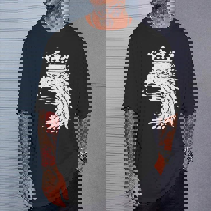 スカニアスウェーデン紋章フラッググリフィン 長袖tシャツ Tシャツ 彼への贈り物