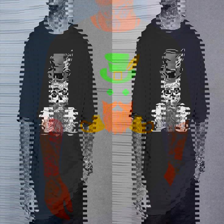 スカル 聖パトリックデー 洋服 ギフト 男性 女性 ビール 長袖tシャツ Tシャツ 彼への贈り物