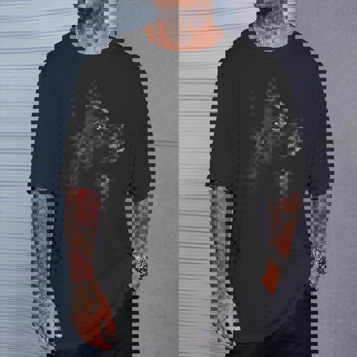 スキッパーケ 犬 モチーフ ペット アート シッパーケ Tシャツ 彼への贈り物