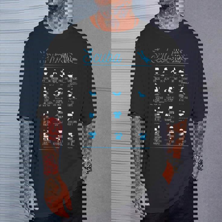 スキューバハンドシグナル チーム 面白いダイバーサイン ダイビングインストラクター Tシャツ 彼への贈り物