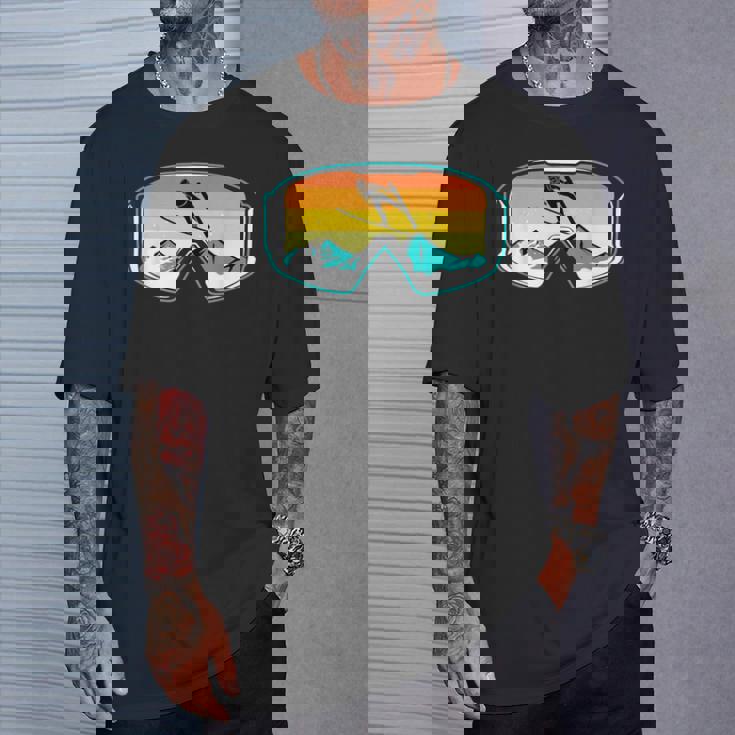 スキー 山 スキー ジャンプ Tシャツ 彼への贈り物