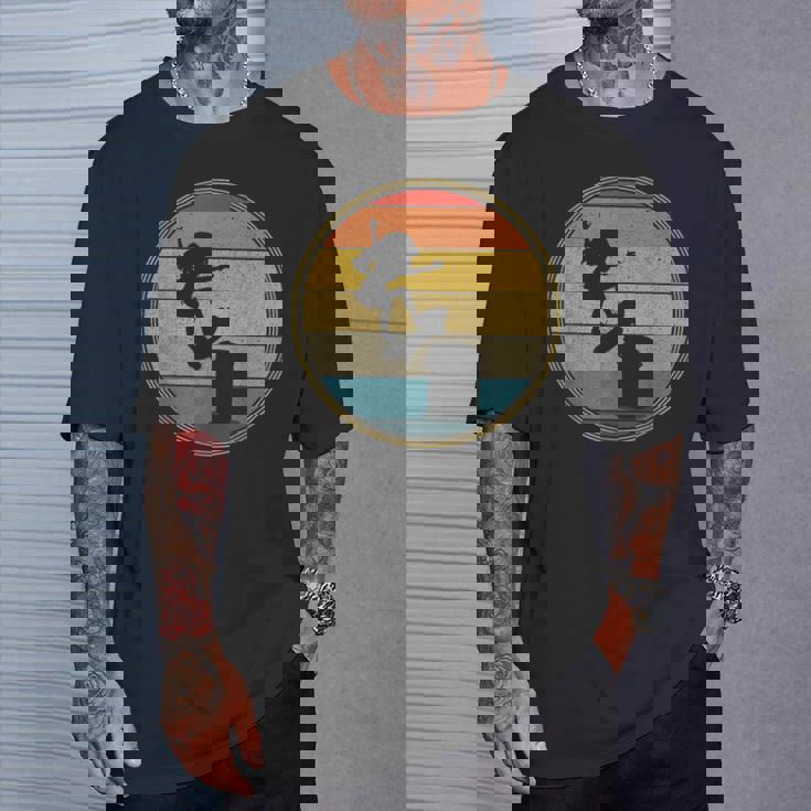 スケーター 女の子 ヴィンテージ レトロ スケートボード スケートボード キッズ Tシャツ 彼への贈り物