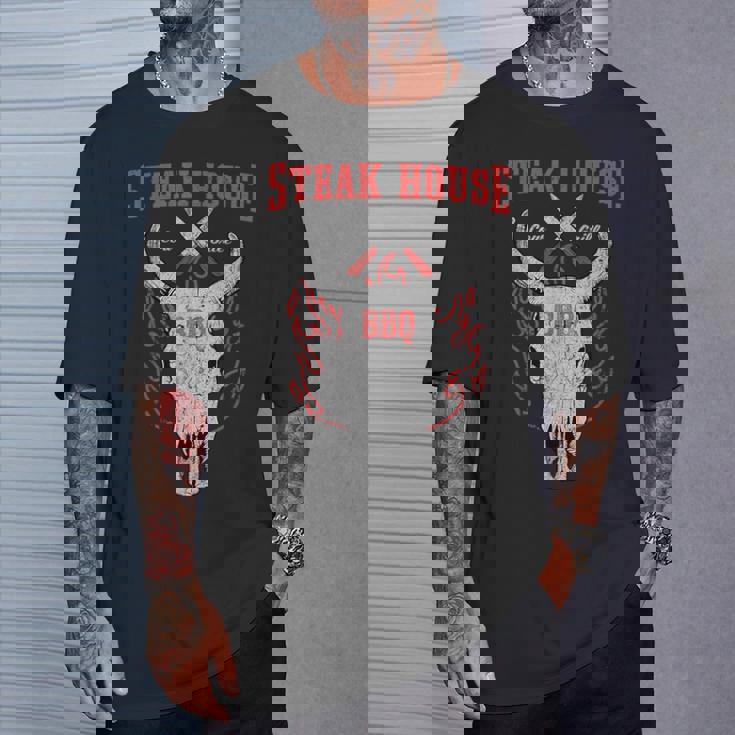 ステーキハウス Bbq バーベキュー グリル リブアイ ステーキハウス ディナー Tシャツ 彼への贈り物