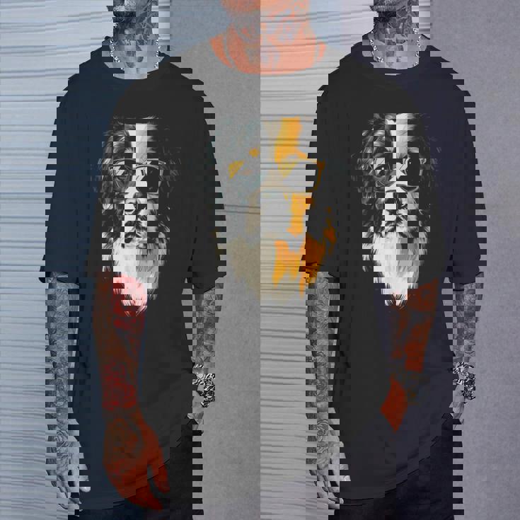 セントバーナード 犬 グラフィック ペット アートワーク セントバーナード Tシャツ 彼への贈り物