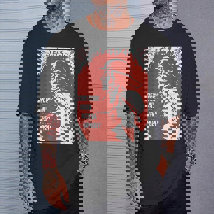 ソビエト連邦 ワーキングクラス プロパガンダポスター Cccp Tシャツ 彼への贈り物