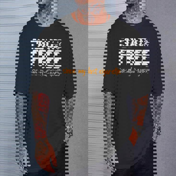 タバコ禁煙 おもしろ タバコ 禁煙 ギフト Tシャツ 彼への贈り物