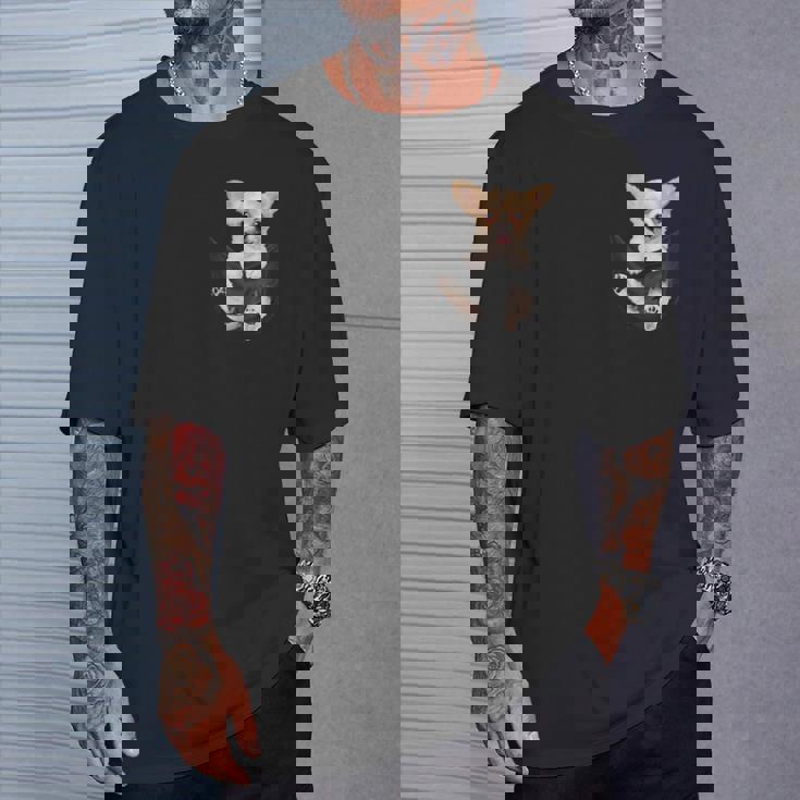 チワワ愛好家のためのあなたのポケットの中の面白いチワワ Tシャツ 彼への贈り物