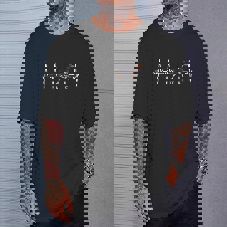 ツリーイング・ウォーカー・クーンハウンド・ハートビート・ラブ・マイ・ドッグ Tシャツ 彼への贈り物