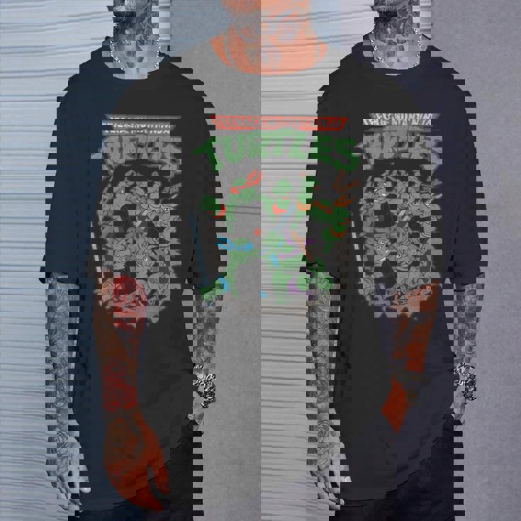 ティーンエイジ・ミュータント・ニンジャ・タートルズ アンティーク調ポスター Tシャツ 彼への贈り物