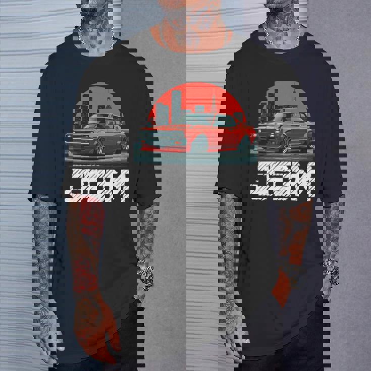 ディストレス Jdm レジェンド ドリフト レース レッドカー 東京スカイライン ギフト 長袖tシャツ Tシャツ 彼への贈り物