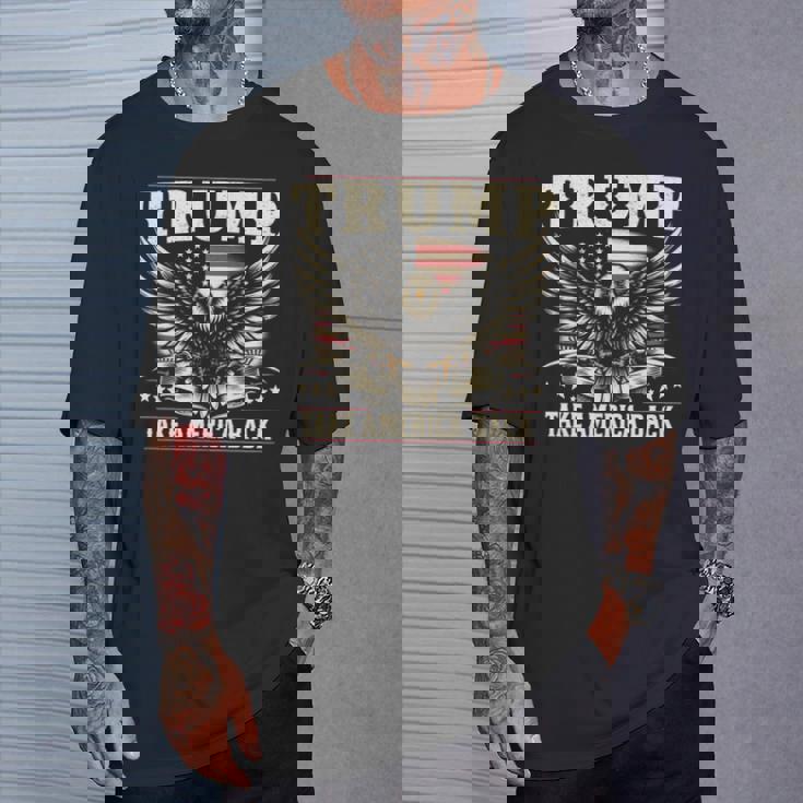 トランプ 2024 テイク・アメリカ・バック トランプ大統領 長袖tシャツ Tシャツ 彼への贈り物