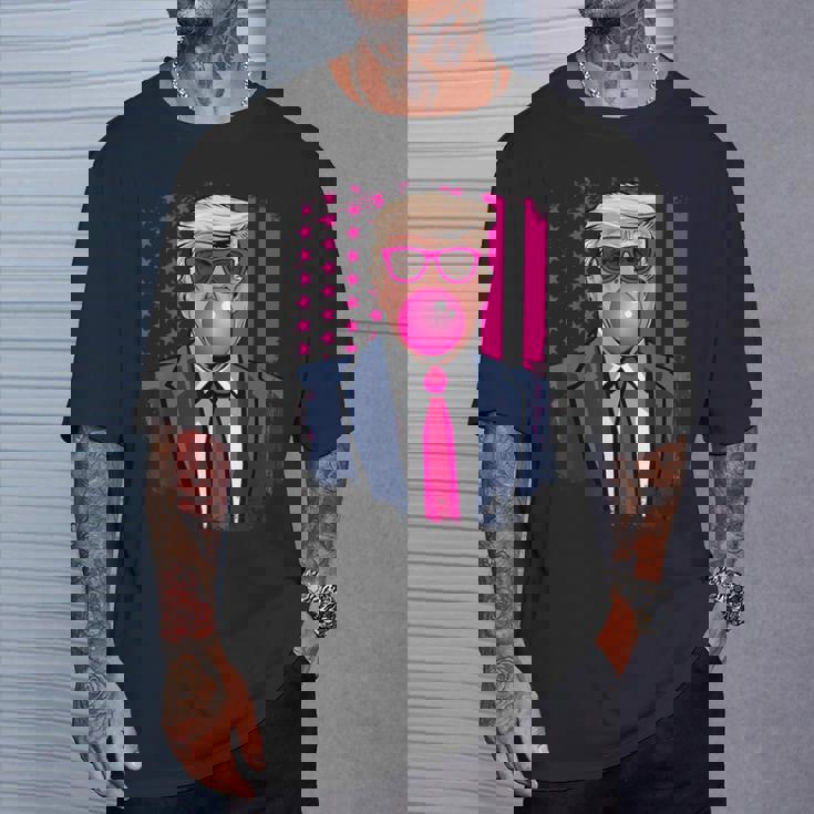 トランプ バブルガム アメリカ国旗 アメリカ トランプ Tシャツ 彼への贈り物