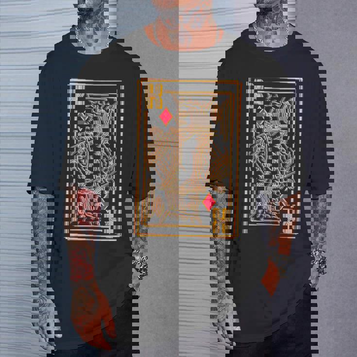 トランプ レトロ ダイヤモンド キング Tシャツ 彼への贈り物