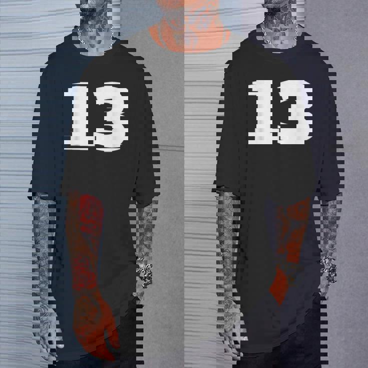 ナンバー13 Thirn スポーツチーム フロントプリント お揃い 誕生日 Tシャツ 彼への贈り物