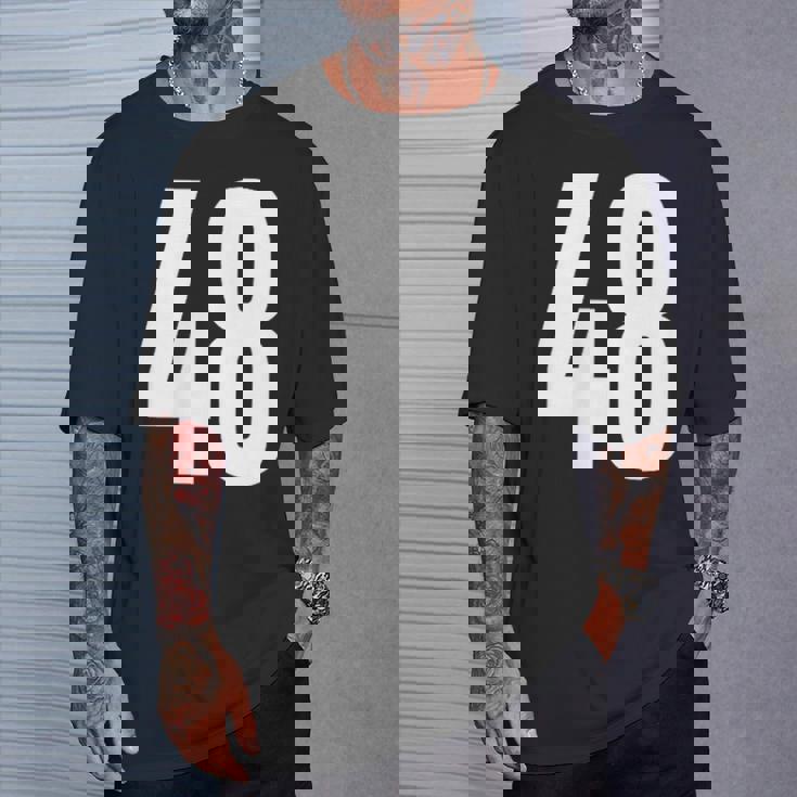 ナンバーフォーティーエイト 48 スポーツチーム制服 誕生日 48 Tシャツ 彼への贈り物