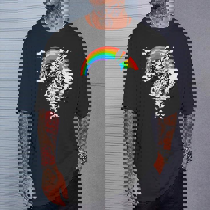 ハロウィーン 白いウサギ 不思議の国のアリス Tシャツ 彼への贈り物