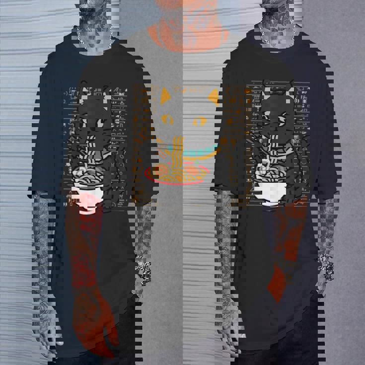 バストキャット ラーメン エジプト エジプト神話 女神バステット Tシャツ 彼への贈り物