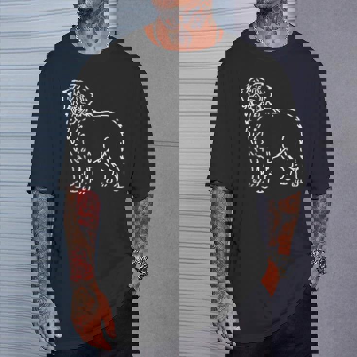 バーニーズマウンテンドッグ ミニマリストバッジ パッチラインアート Tシャツ 彼への贈り物