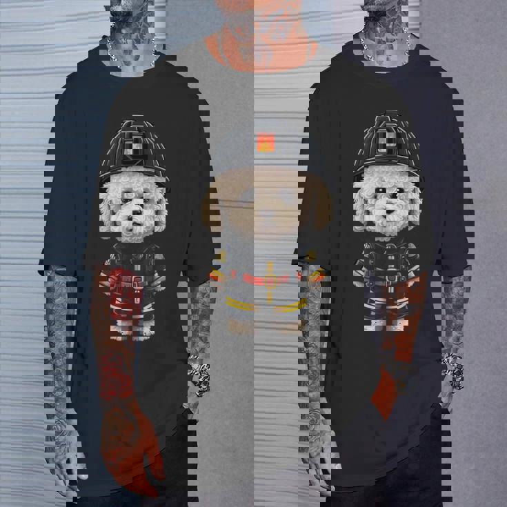 ビション・フリーゼ 消防士の消防士 ビション・フリーゼ Tシャツ 彼への贈り物