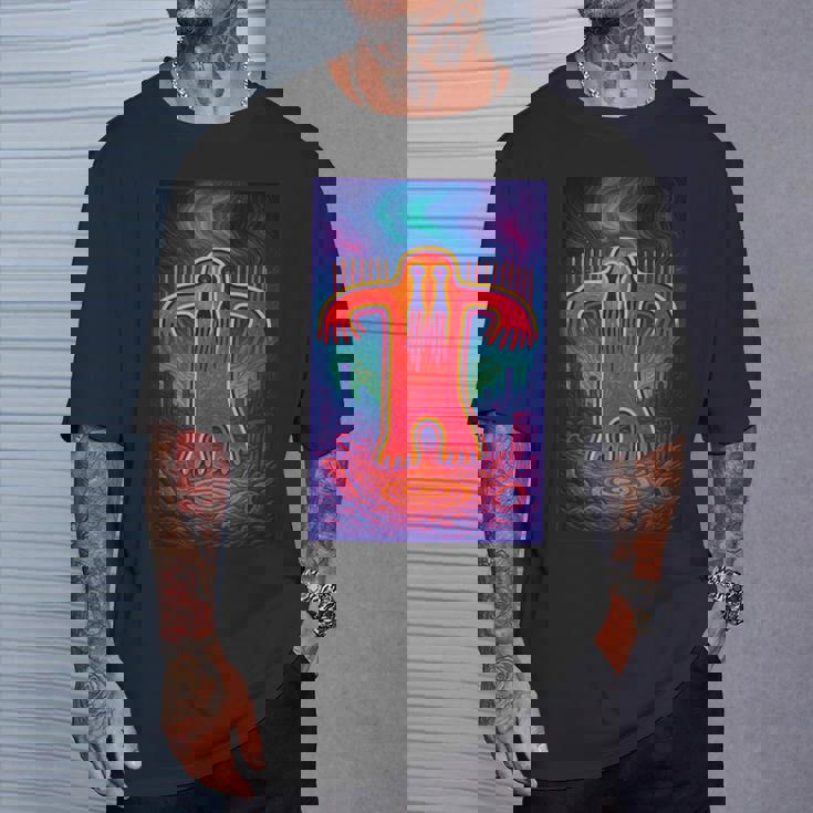 ビッグフット ペトログリフ – 古代サスカッチ洞窟アートデザイン Tシャツ 彼への贈り物