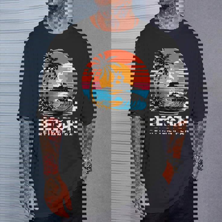 ビットコイン退職プラン Btc暗号取引 暗号通貨 Tシャツ 彼への贈り物