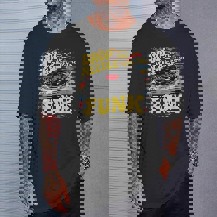 ビニールファンキー音楽愛好家 面白いファンクコスチューム Tシャツ 彼への贈り物