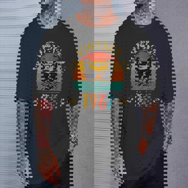 ビンテージファニーキャットシャツ 誕生日プレゼント 1967 メンズ レディース 59歳 Tシャツ 彼への贈り物