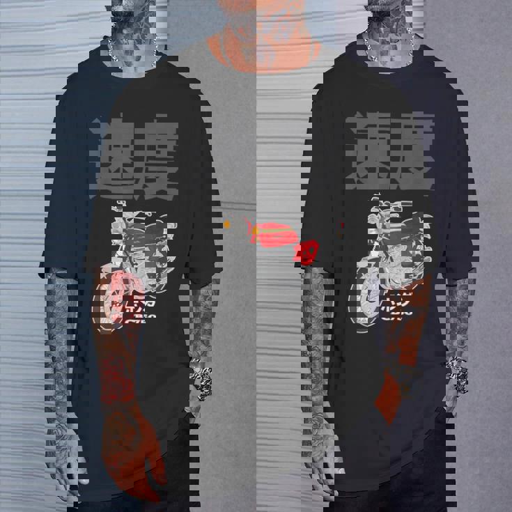 ビンテージ日本製cb750オートバイデザイン Tシャツ 彼への贈り物