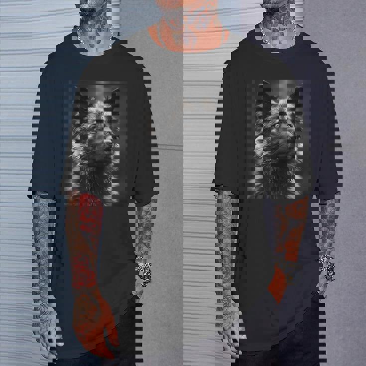 ビンテージ秋田犬 シネマティック写真 Tシャツ 彼への贈り物