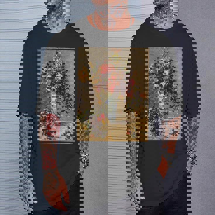 ピエール・オーギュスト ルノワールのバラとジャスミン デルフト花瓶 長袖tシャツ Tシャツ 彼への贈り物