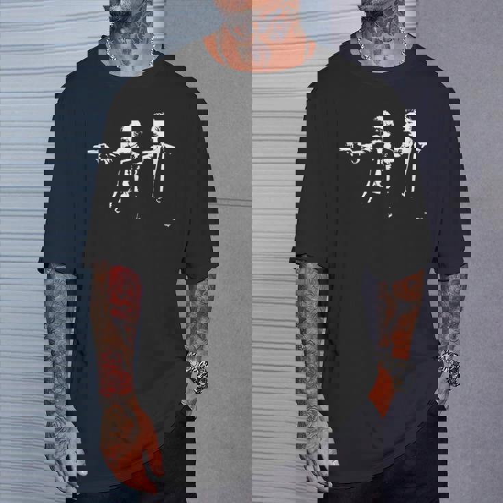 フィロソフィクション ニーチェ＆マルクス 哲学者映画パロディ Tシャツ 彼への贈り物