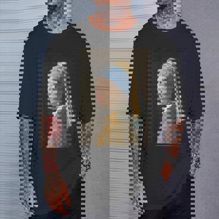 フェルメール【真珠の耳飾りの少女】贈り物 ギフト Tシャツ 彼への贈り物