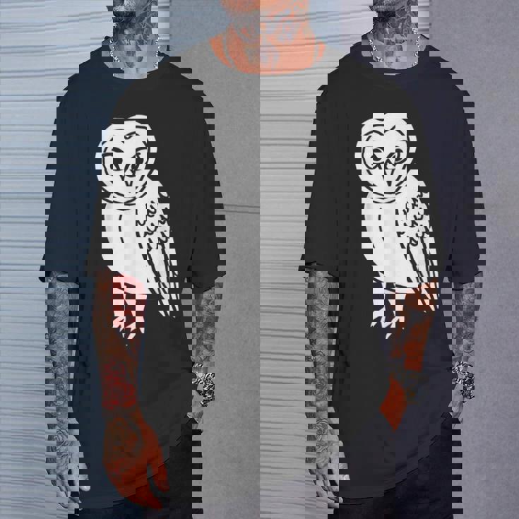 フクロウ愛好家 メンフクロウ かわいい 白い鳥 精神 動物 自然 アート Tシャツ 彼への贈り物