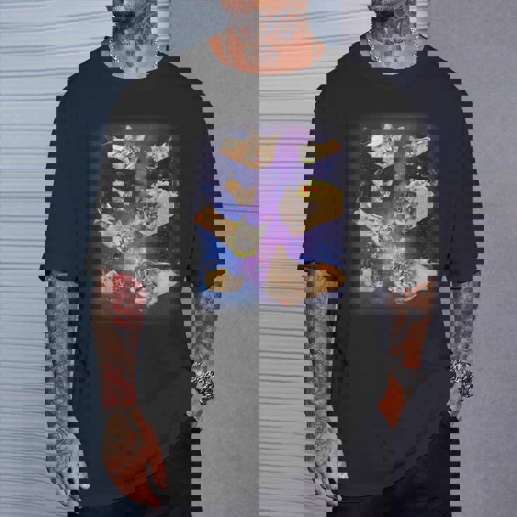 ブリトー猫とタコスキャット 宇宙 ギャラクシー ミーム タコキャット 愚かな Tシャツ 彼への贈り物