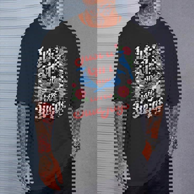 ブルージェイズが大好きな少女 バード愛好家 バードウォッチャー Tシャツ 彼への贈り物