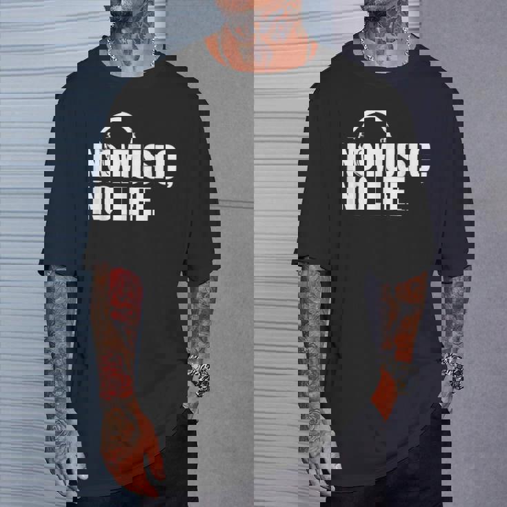 ヘッドホン No Music No Life Music Lover Tシャツ 彼への贈り物