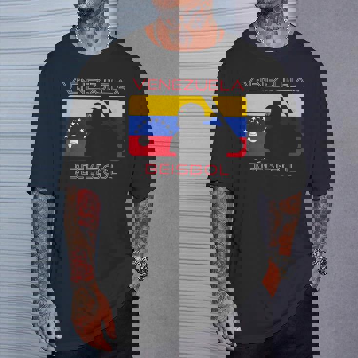 ベネズエラ Beisbol 野球旗 ベネズエラ スポーツファンen Tシャツ 彼への贈り物