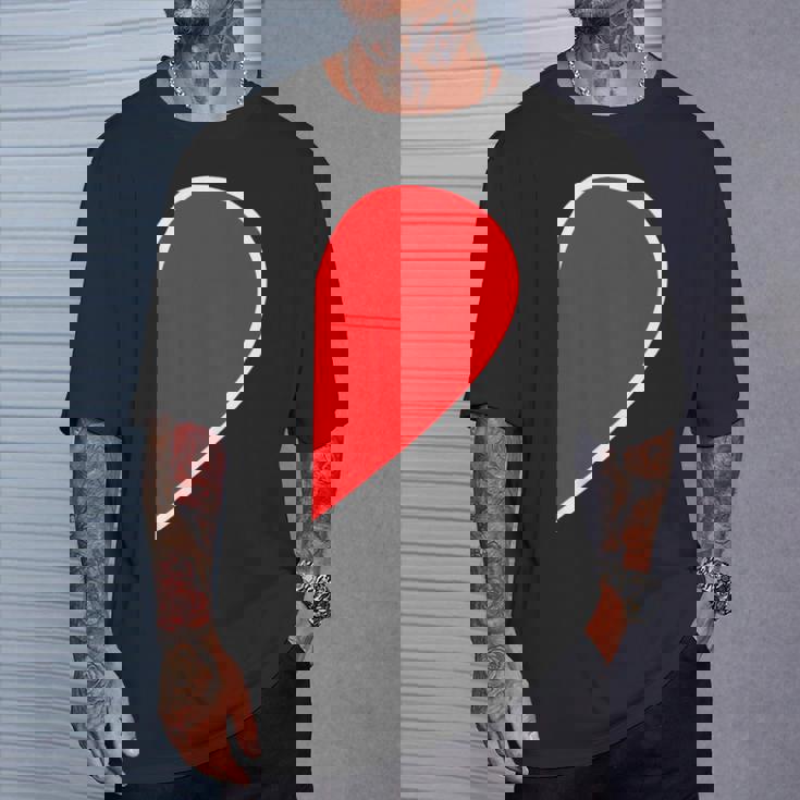 ペア ハート 親子 恋人（Right 右）（ビューティフルライフ）半分 コーデ リンク ルック かわいい Tシャツ 彼への贈り物