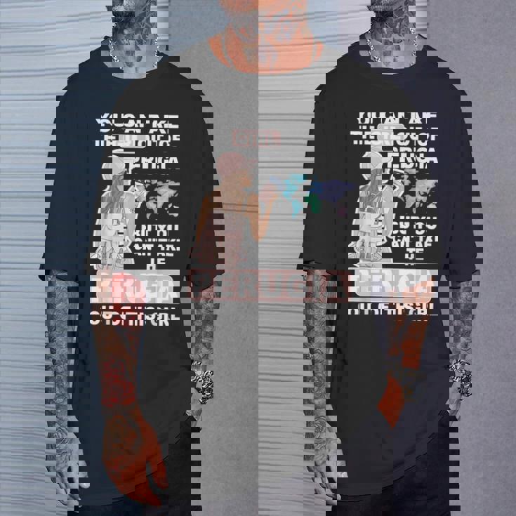 ペルージャシティのクールな少女 誇り高きペルージャガール Tシャツ 彼への贈り物