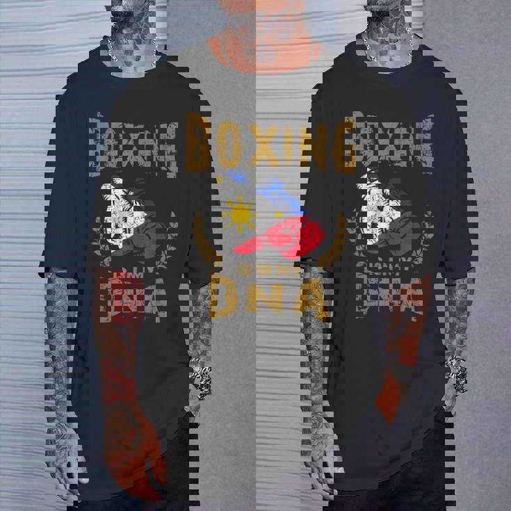 ボクシングは私の Dna にある フィリピン国旗のボクシング グローブ Tシャツ 彼への贈り物