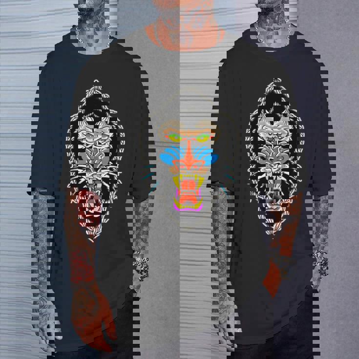 マンドリルモンキー 長袖tシャツ Tシャツ 彼への贈り物