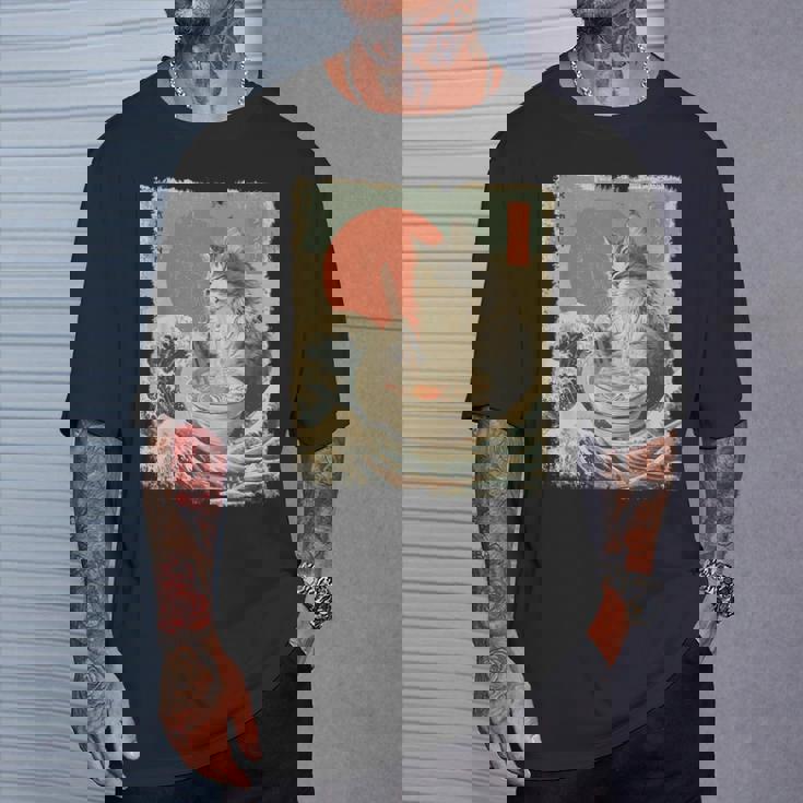 メインクーン 猫 ヴィンテージ ラーメン 和麺 Tシャツ 彼への贈り物