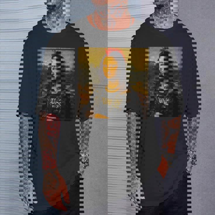 モナリザ パンク風 パロディデザイン Tシャツ 彼への贈り物