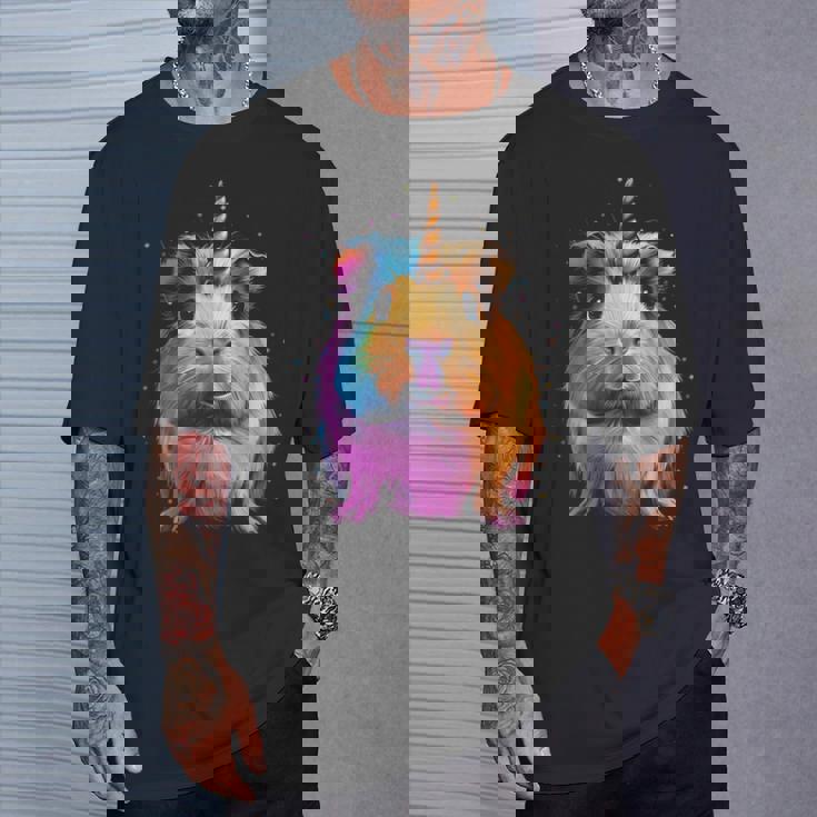 モルモット ユニコーン ギニコーン 面白い ペット モルモット好き 長袖tシャツ Tシャツ 彼への贈り物