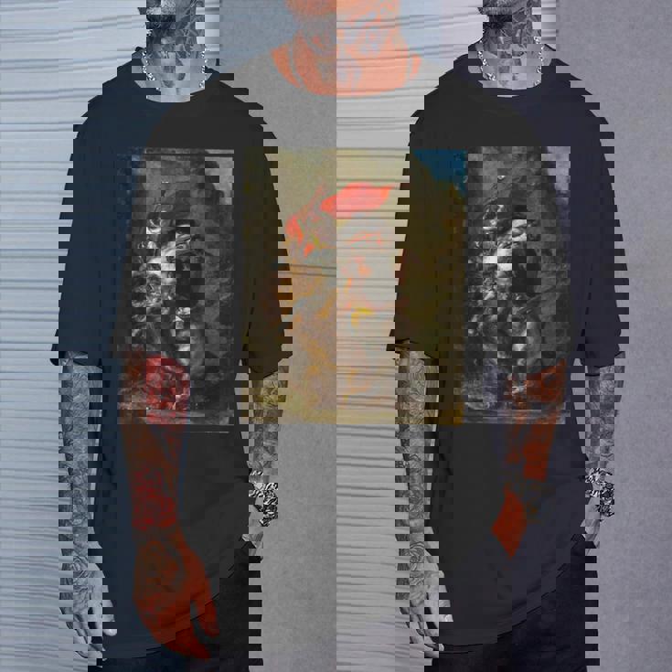 ライオンに襲われたアラブの騎手1850年ウジェーヌ・ドラクロワ Tシャツ 彼への贈り物